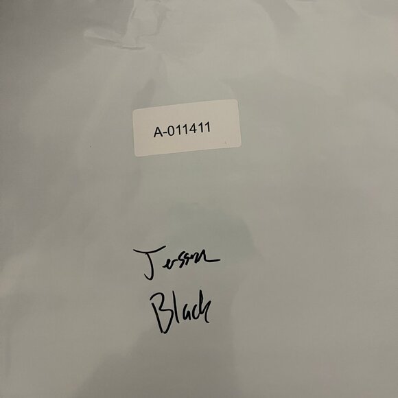 Vintage 90s Jerzees Sweatshirt Mens Medium Black Blank Crewneck Made In USA - Picture 7 of 7